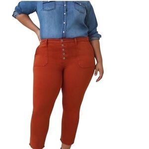 Size 18: Torrid Mom Straight Vintage Stretch High Rise Jean